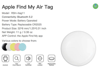 Apple Airtag Air Tag Find My Compatible Pet Bluetooth Trackers