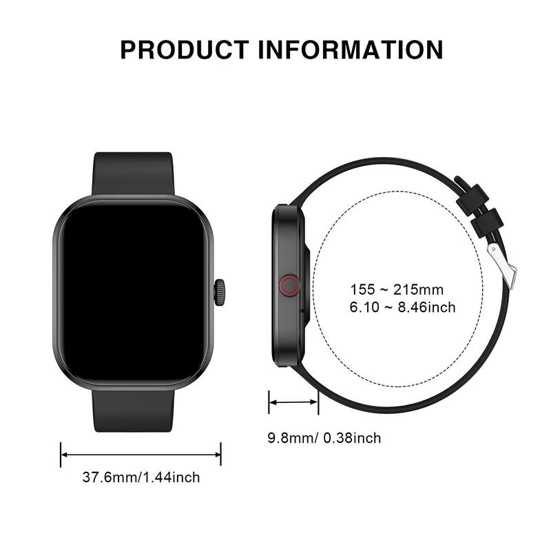 Smart Watch with Wireless Calls/Dial, Multiple APP Reminders, Sports Watch with Custom Wallpaper, Watch for Men & Women, Compatible with Iphone/Android