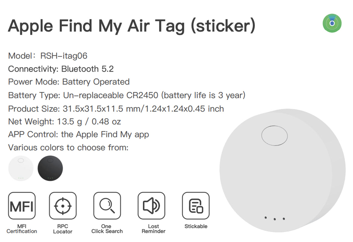 Apple Airtag Air Tag Find My Compatible Pet Bluetooth Trackers