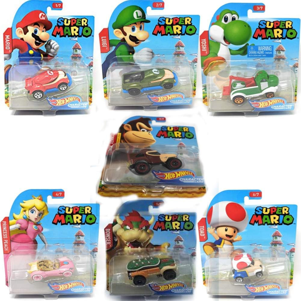 2017 Super Mario Character Cars Set of 7