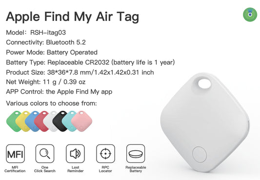 Apple Airtag Air Tag Find My Compatible Pet Bluetooth Trackers