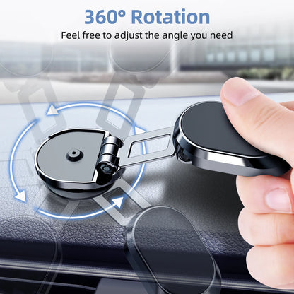 Magnetic Car Phone Holder Magnet Phone Bracket Foldable Dashboard Stand 360-Degree Rotatable Navigation Holder Car Accessories