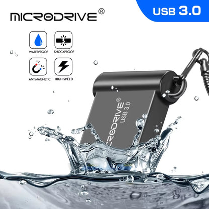 High-Speed USB 3.0 Mini Flash Drive - Available in 16GB, 32GB, 64GB, and 128GB Storage Capacities