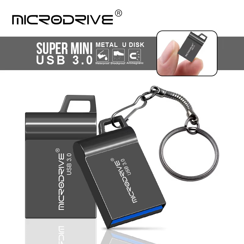 High-Speed USB 3.0 Mini Flash Drive - 64GB, 32GB, 16GB USB Memory Stick