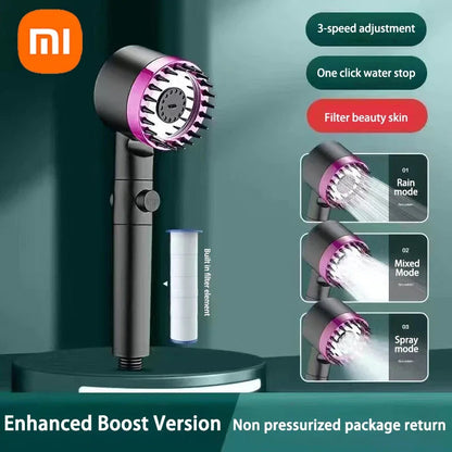 XIAOMI 3 Modes Shower Head High Pressure Showerhead Portable Filter Rainfall Faucet Tap Bathroom Bath Home Innovative Accessory